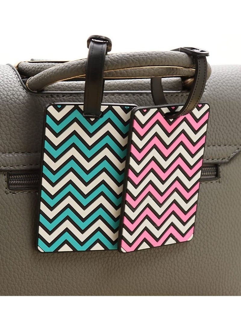 Luggage Tag, With Name ID Card Quickly Spot Luggage Suitcase, Anti-lost Tag, Personality Tag 6 Pack Luggage Tags Bag Tag Stainless Steel Loop - Image 2