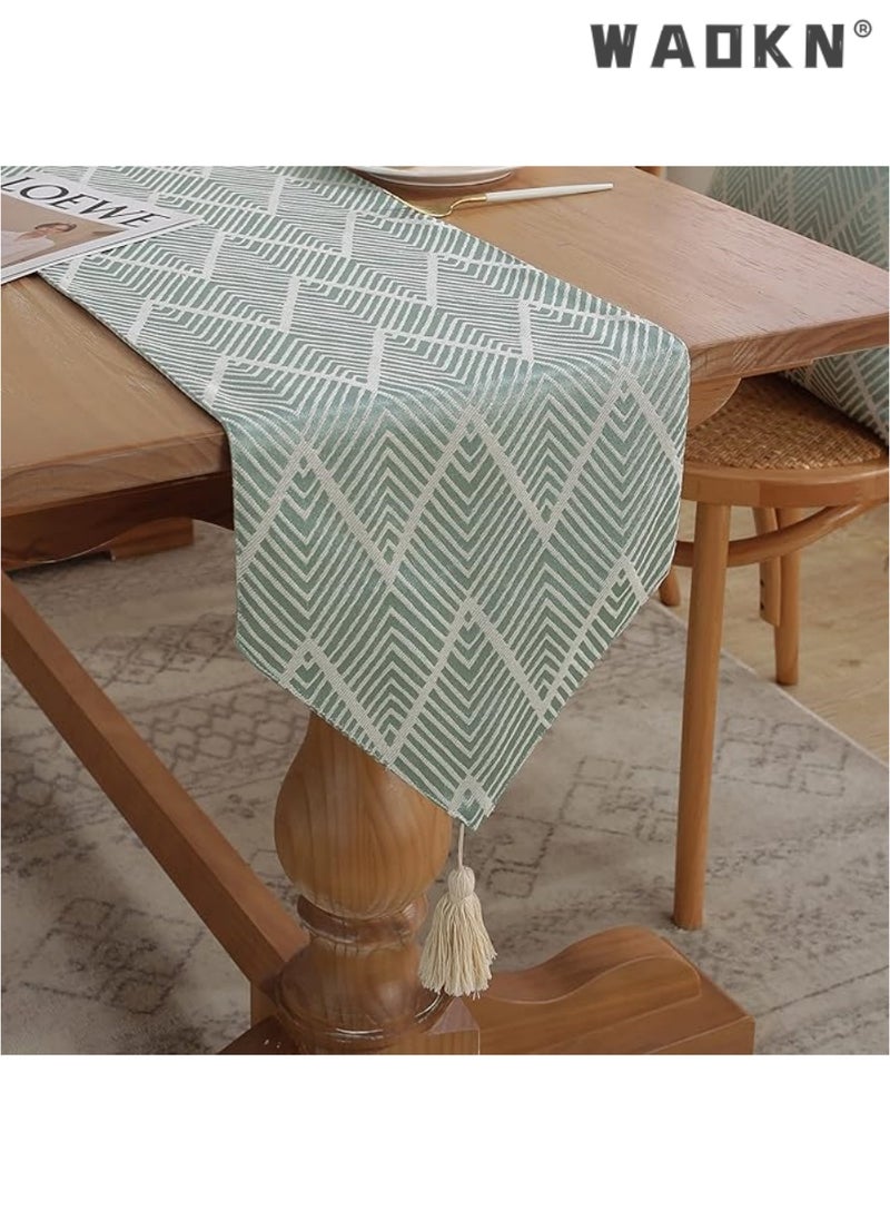 WAOKN Table Runner for Dining Table, Table Runners 180x33cm for Holiday Party, Wedding, Dining Kitchen Living Room Home Decor  - Image 1