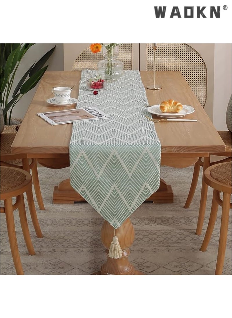 WAOKN Table Runner for Dining Table, Table Runners 180x33cm for Holiday Party, Wedding, Dining Kitchen Living Room Home Decor  - Image 2