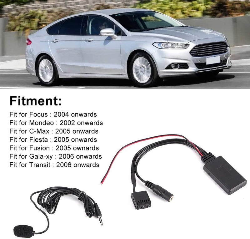 klarako Bluetooth Audio Adapter, Car Bluetooth AUX?IN Cable Adapter with Microphone Handsfree Calling Fit for Focus 6000CD - Image 4