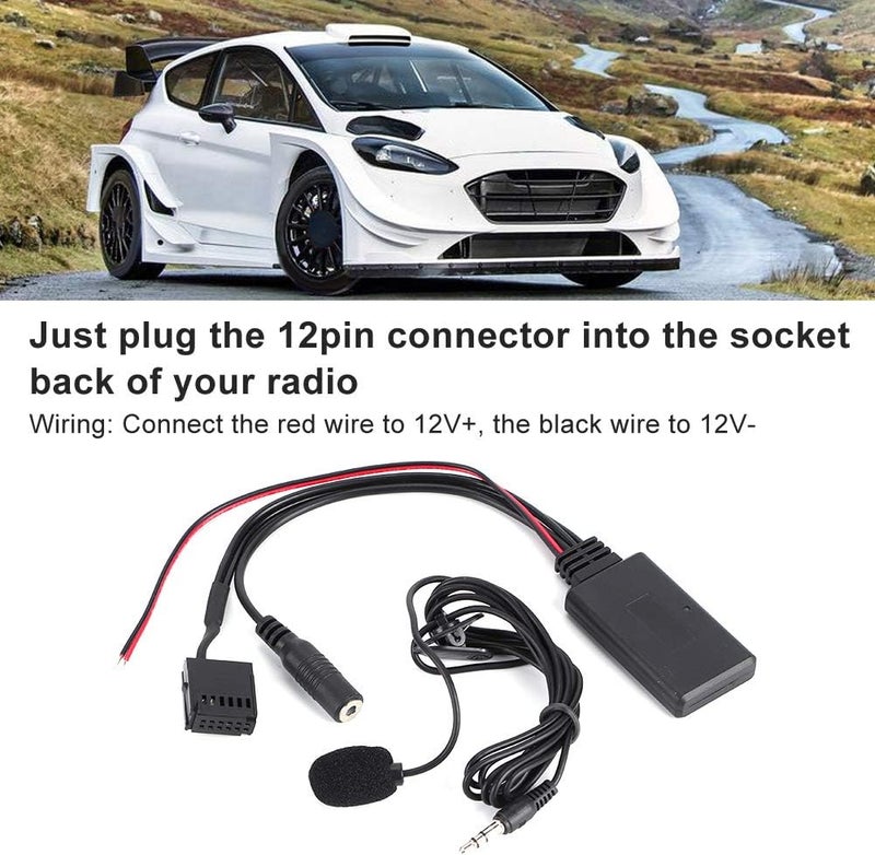 klarako Bluetooth Audio Adapter, Car Bluetooth AUX?IN Cable Adapter with Microphone Handsfree Calling Fit for Focus 6000CD - Image 5
