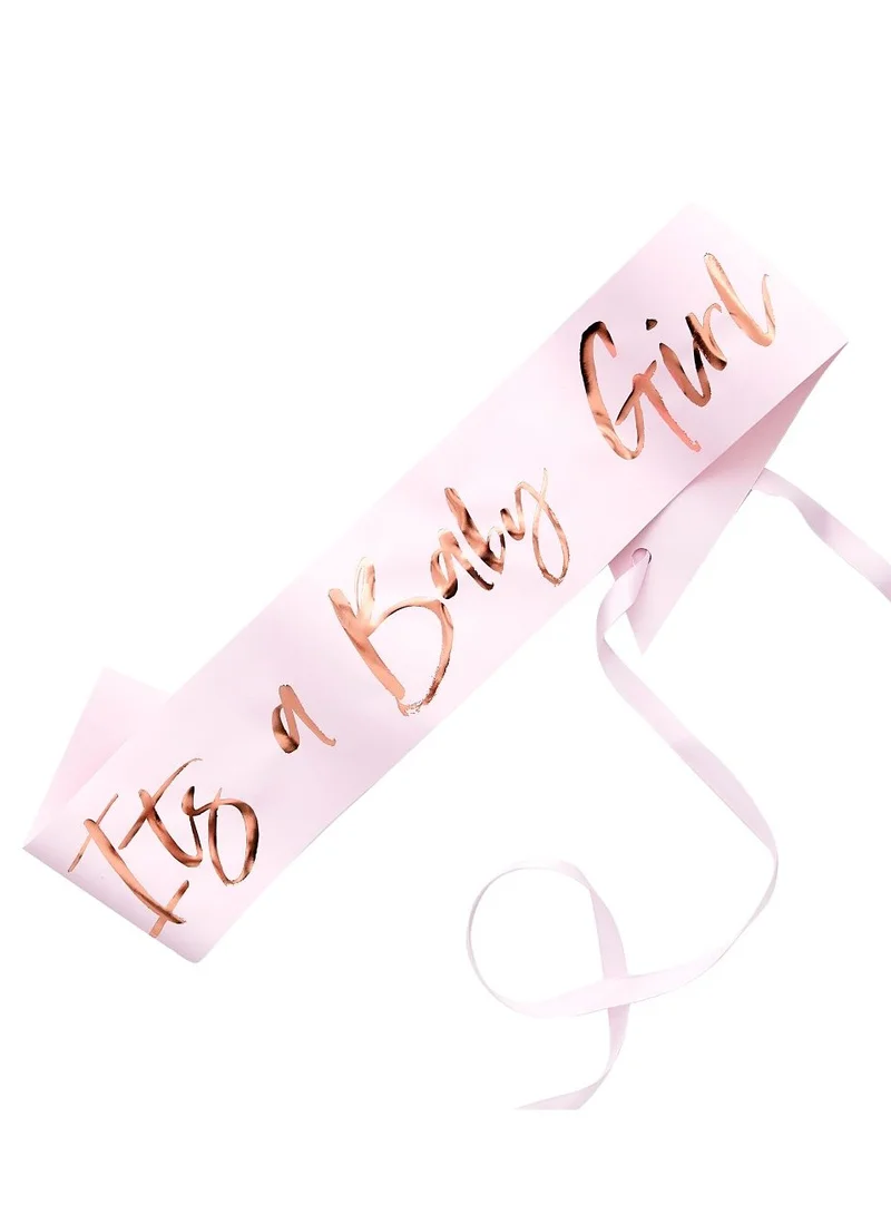 Ginger Ray Its a Baby Girl Pink Baby Shower Sash