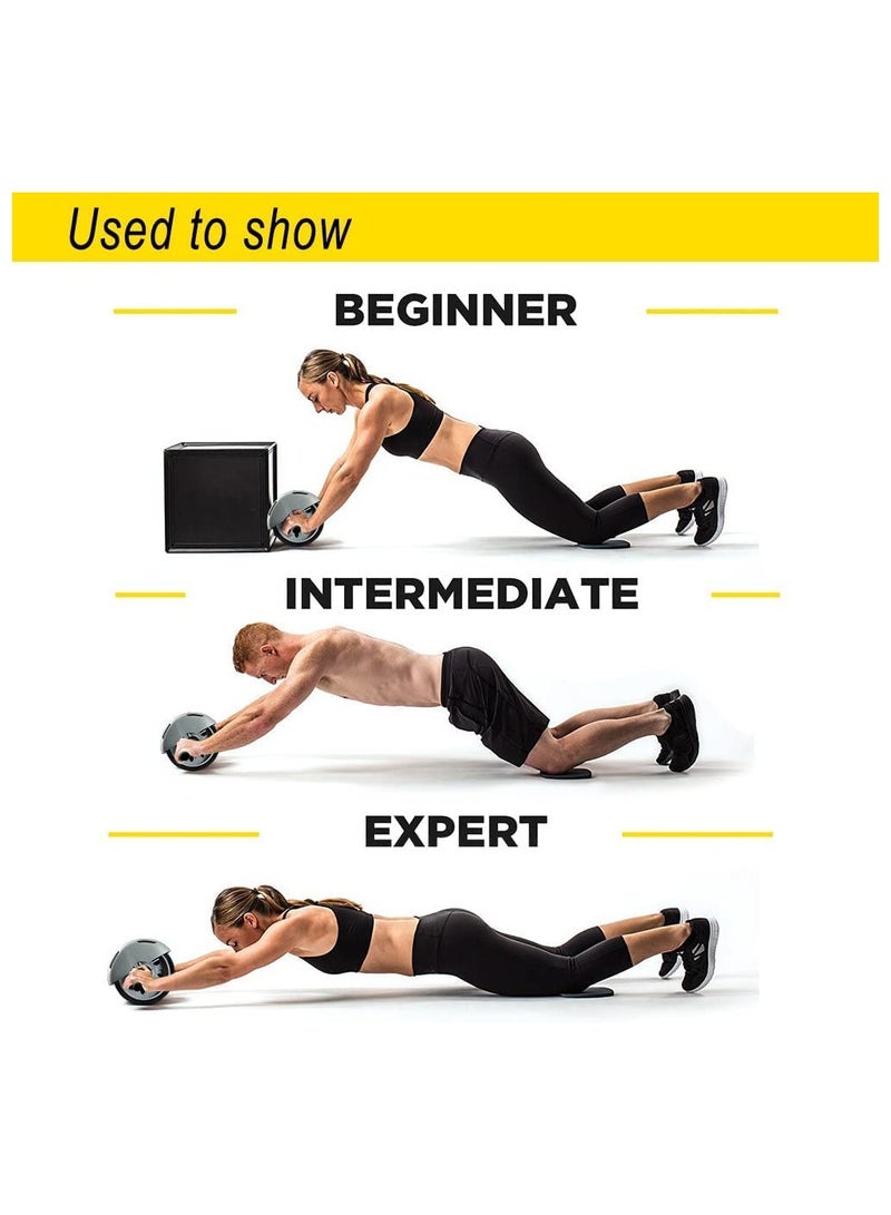 Roller Wheel for Core Workouts Abdominal Exercise Roller Automatic Rebound Dual Wheel Fitness Equipmen Trainer at Gym Or Home Beginner - Image 2