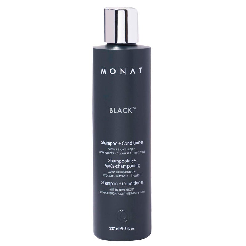 MONAT Black Shampoo  Conditioner  A 2in1 Formula for Optimal Hair Care in One Step  Cleanses Conditions and Promotes Stronger HealthierLooking Hair  For All Hair Types  237ml 80 fl oz