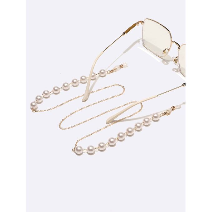 Glasses Chains - Stylish Gold Metal and Beads Accessory - Image 1