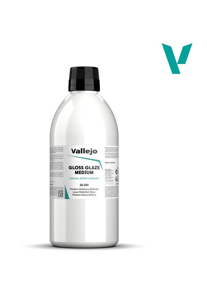 وسط طلاء شفاف لامع ٥٠٠ مل - وسط طلاء أكريليك لمعان وعمق لوني رائع