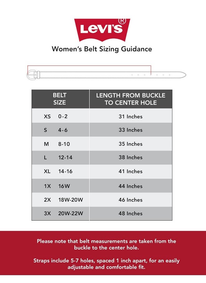 Levi's - Women'S Fully Adjustable Slim Belt Black Perforated Small - Image 1
