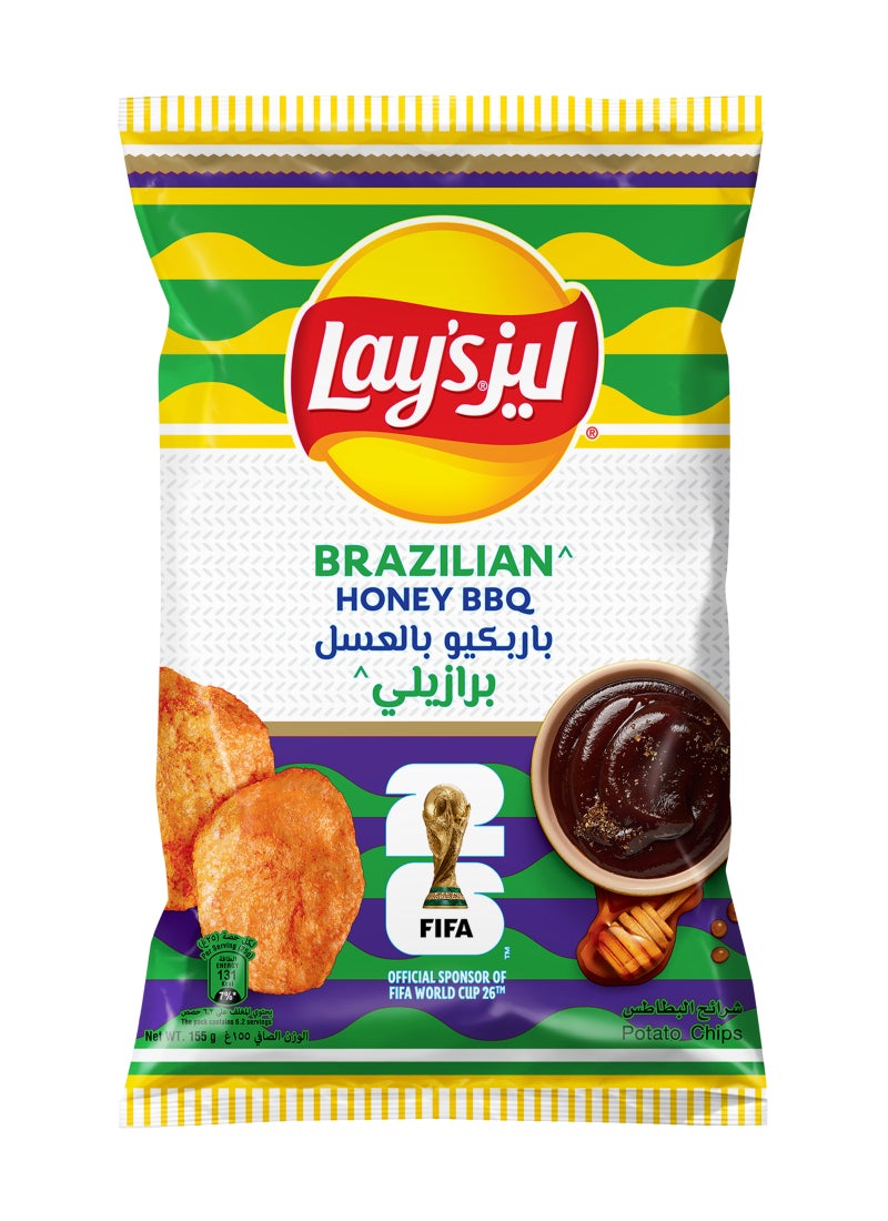 Lay's Brazilian Honey BBQ Potato Chips - Image 1