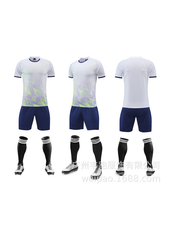 White Short Sleeve Football Jersey - Image 1