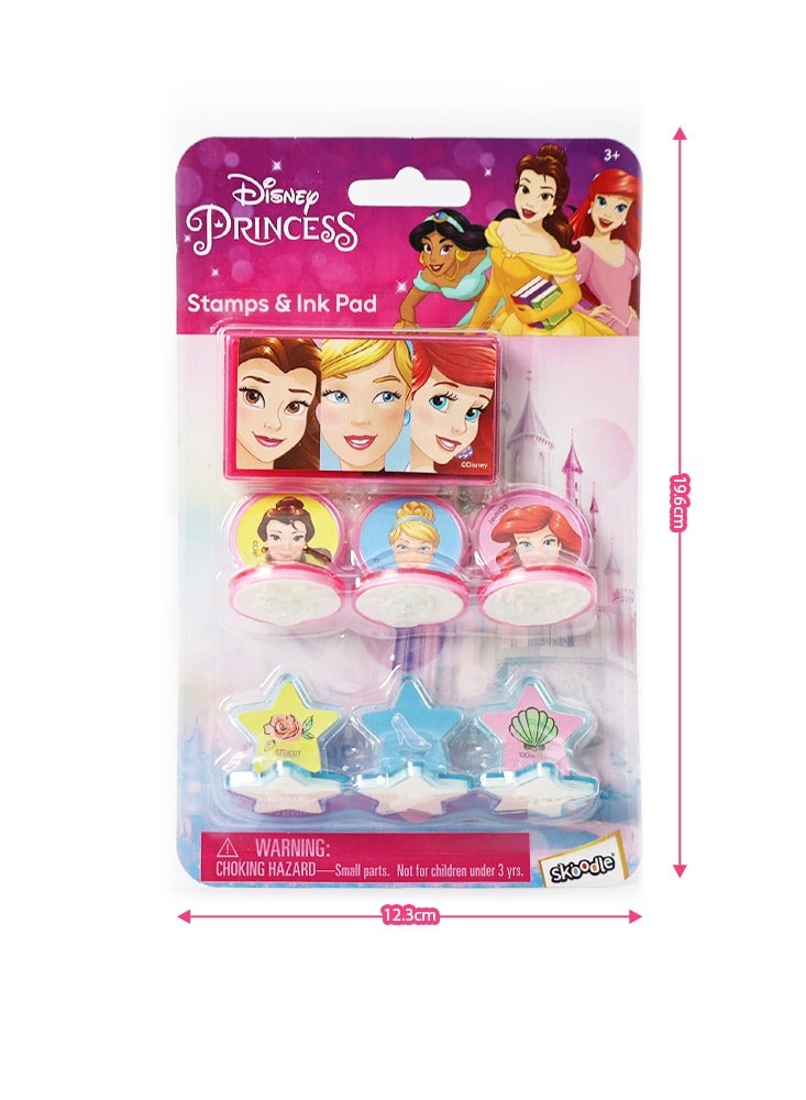 SKOODLE SKOODLE Spider-Man & Princess Stamps Kit with Ink Pad, Disney Fingerless Gloves Set - Image 2