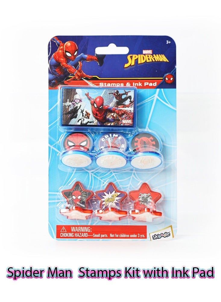 SKOODLE SKOODLE Spider-Man & Princess Stamps Kit with Ink Pad, Disney Fingerless Gloves Set - Image 5