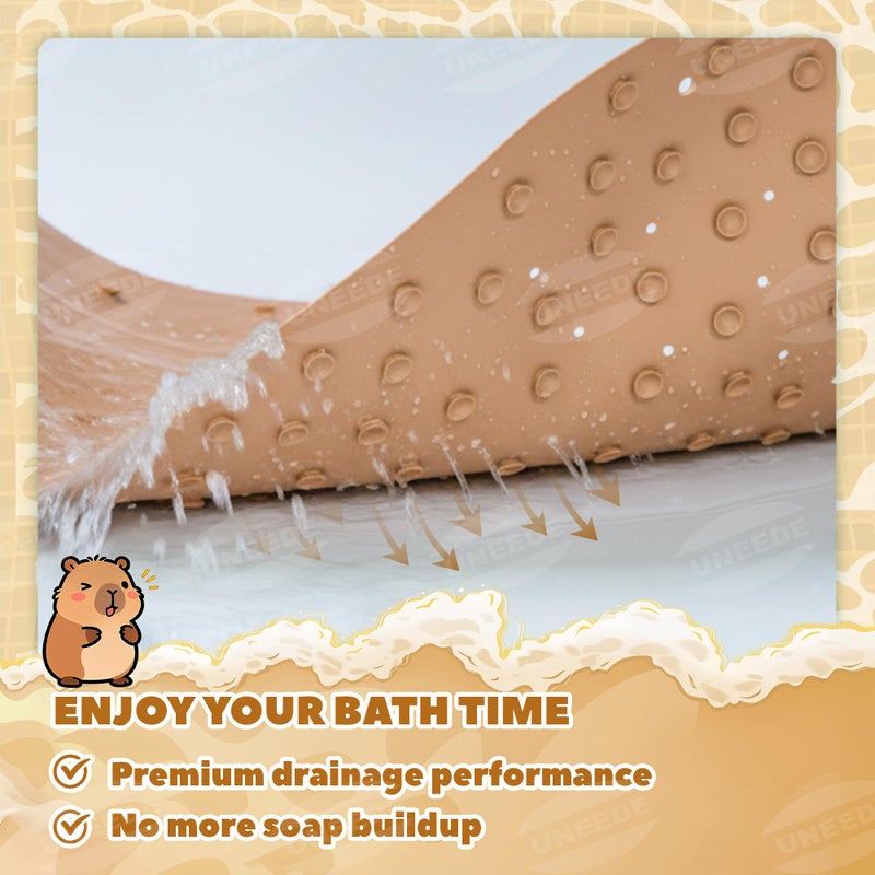UNEEDE Kids Bathtub Mat Non Slip Shower Mat for Toddlers, Washable Anti Slip Tub Surface, Soft Rubber Mat for Bathtub Shower, Waterproof Bathtub Essentials for Children - Image 5