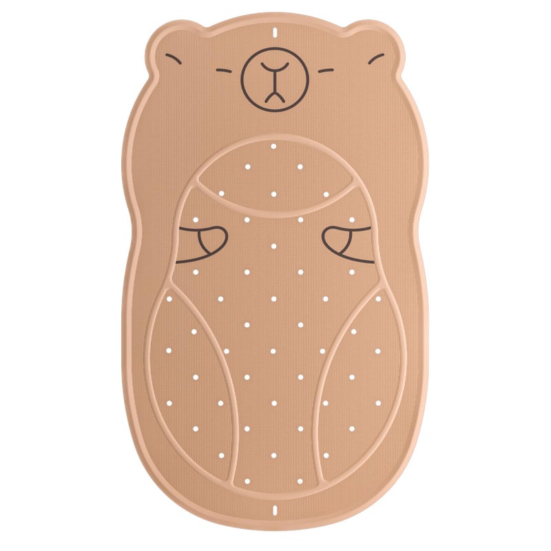 UNEEDE Kids Bathtub Mat Non Slip Shower Mat for Toddlers, Washable Anti Slip Tub Surface, Soft Rubber Mat for Bathtub Shower, Waterproof Bathtub Essentials for Children - Image 1