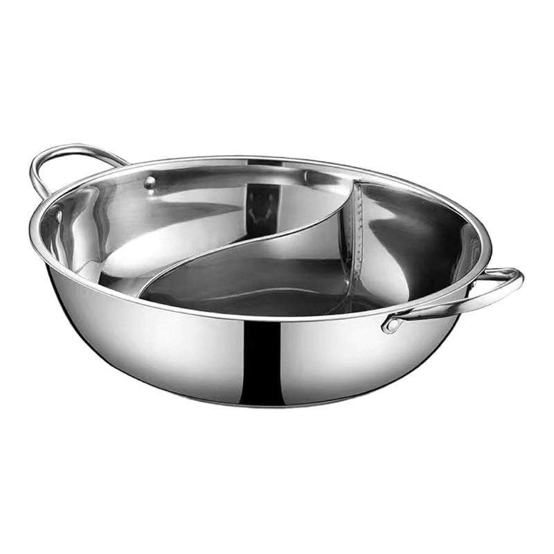PIPULSE Stainless Steel Hot Pot Thickened Kitchen Cookware for Travel Picnic Camping 30cm with Divider Home & Garden(3LITER) - Image 4