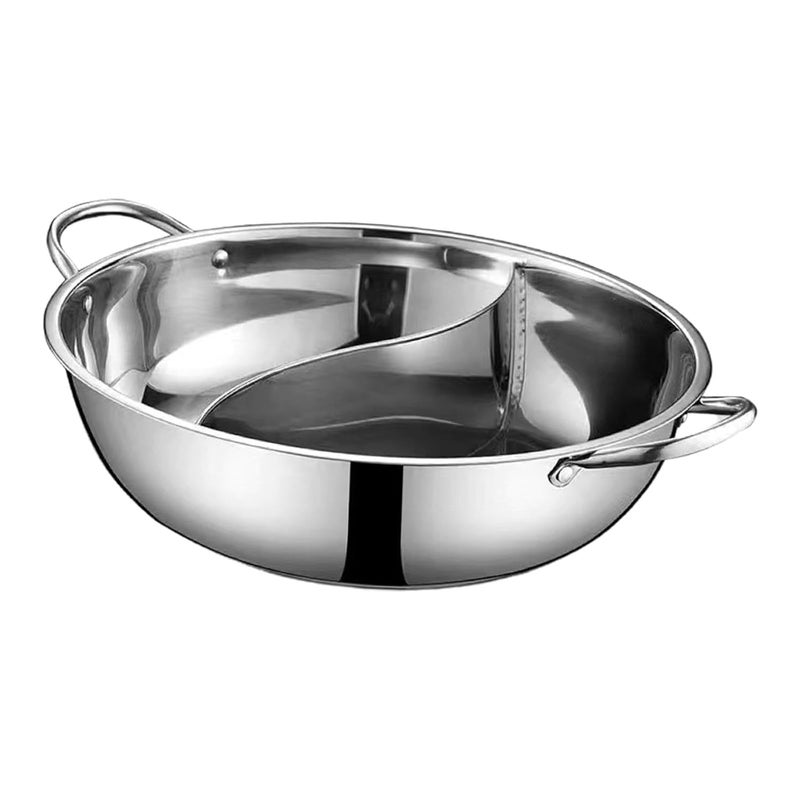 PIPULSE Stainless Steel Hot Pot Thickened Kitchen Cookware for Travel Picnic Camping 30cm with Divider Home & Garden(3LITER) - Image 1
