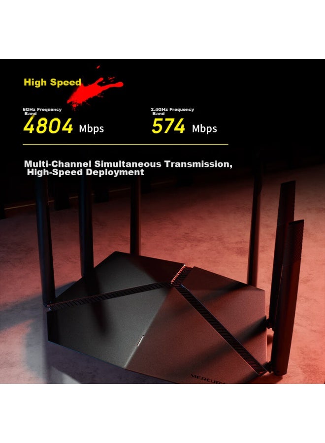 Mercury Wifi6 Ax5400 Full Gigabit Wireless Router, 5g Dual-band High-speed Wifi Wall-penetrating, Network Home Smart Gaming Mesh Router X541g - Image 3