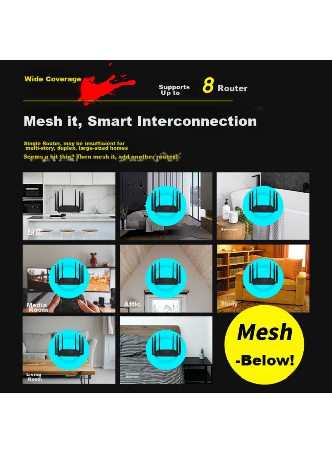 Mercury Wifi6 Ax5400 Full Gigabit Wireless Router, 5g Dual-band High-speed Wifi Wall-penetrating, Network Home Smart Gaming Mesh Router X541g - Image 5