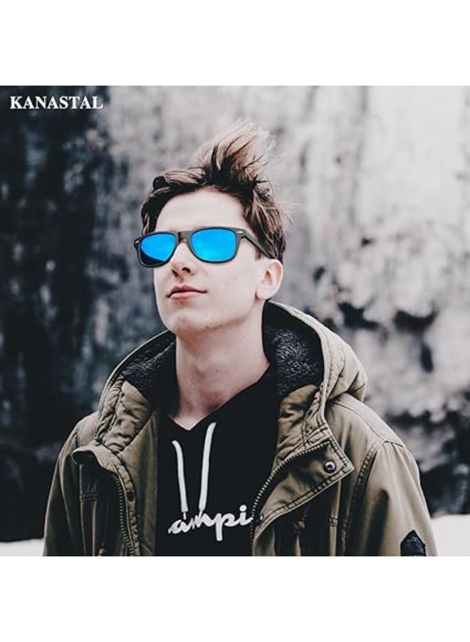 KANASTAL Polarized Sunglasses Men, Fashion Square Sun Glasses Women, Classic Shades for Womens, Driving Fishing Outdoor 100% UV400 Protection - Image 5