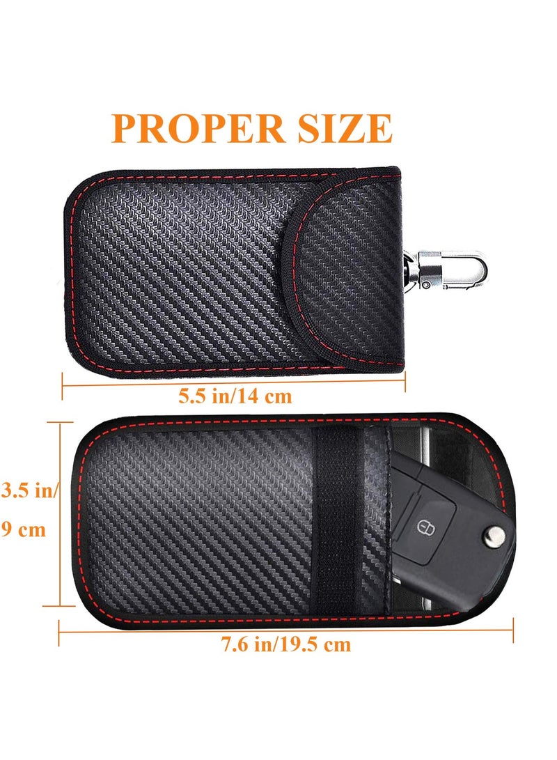 Upgraded Faraday Bag for Key Fob (2 Pack),Premium Faraday Key Fob Protector– Car RFID Signal Blocking, Car Security Protection Pouch, Anti-Theft Pouch, Anti-Hacking Case Blocker-Black. - Image 5
