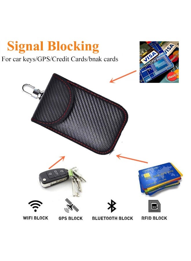Upgraded Faraday Bag for Key Fob (2 Pack),Premium Faraday Key Fob Protector– Car RFID Signal Blocking, Car Security Protection Pouch, Anti-Theft Pouch, Anti-Hacking Case Blocker-Black. - Image 3