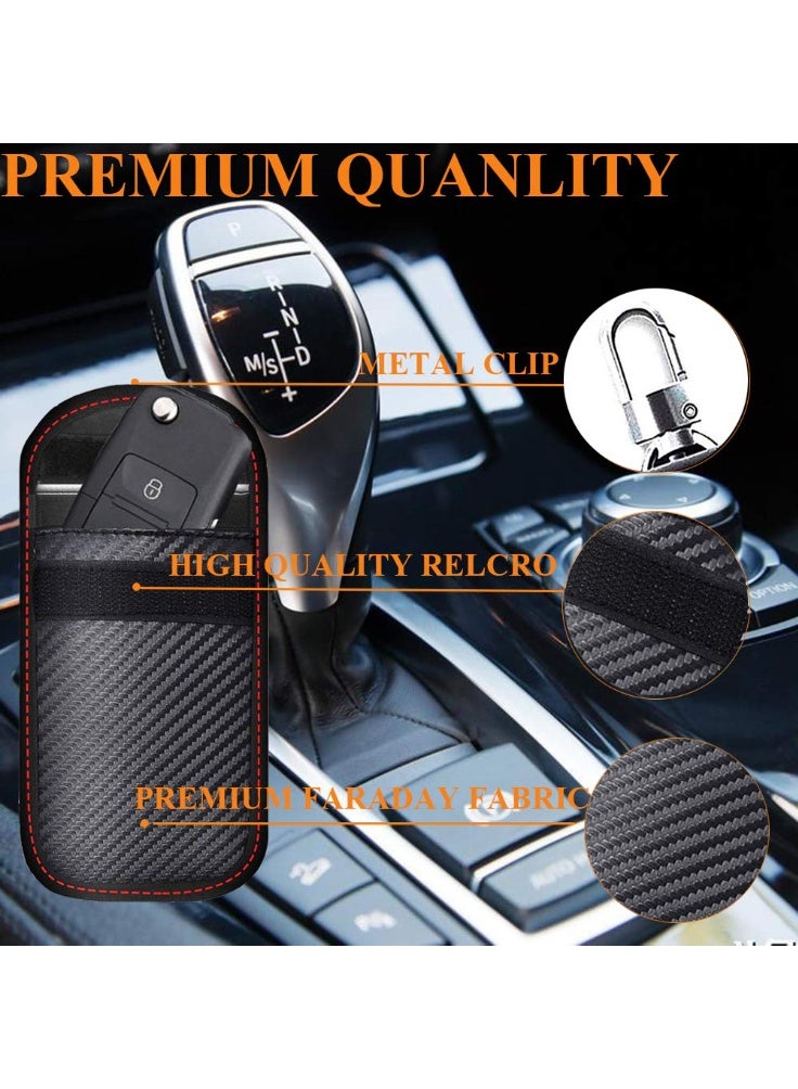 Upgraded Faraday Bag for Key Fob (2 Pack),Premium Faraday Key Fob Protector– Car RFID Signal Blocking, Car Security Protection Pouch, Anti-Theft Pouch, Anti-Hacking Case Blocker-Black. - Image 4