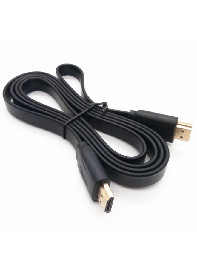 Special Flat Hdmi Line Hd Line Hdmi1.4 Flat Line Support 3D1080p TV Cable Manufacturers-Color:Black Flat Cable Hdmi 5m  - Image 2