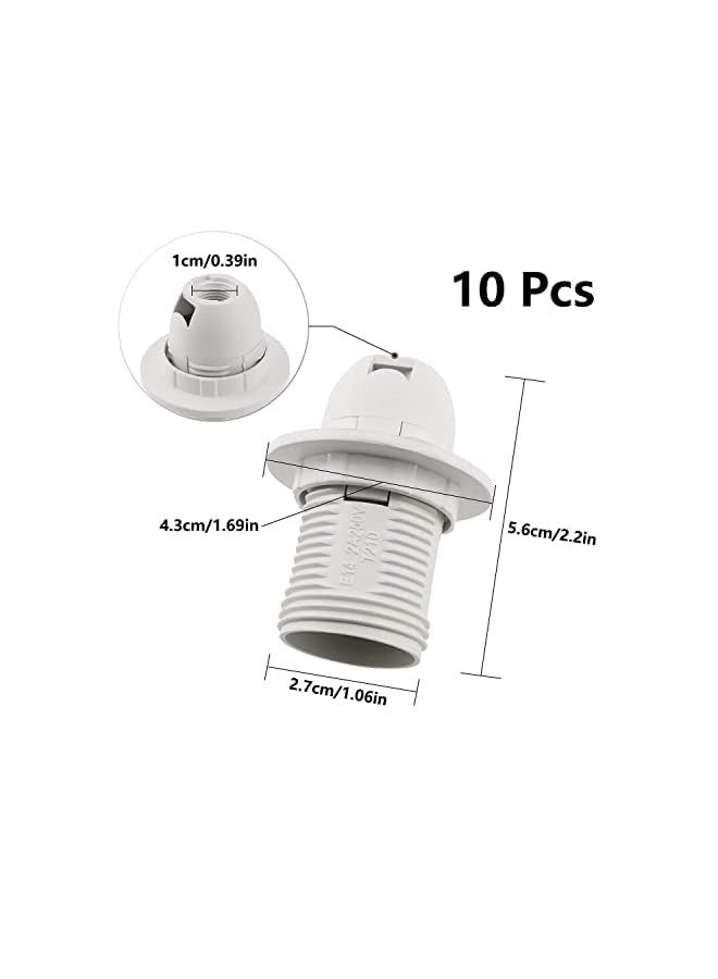 إيروريكس حامل مصباح، 10 قطع من حامل المصباح اللولبي، محول لمبة الإضاءة 250 فولت 2 أمبير، موصلية عالية، مقبس E14، وحلقة استبدال - Image 2