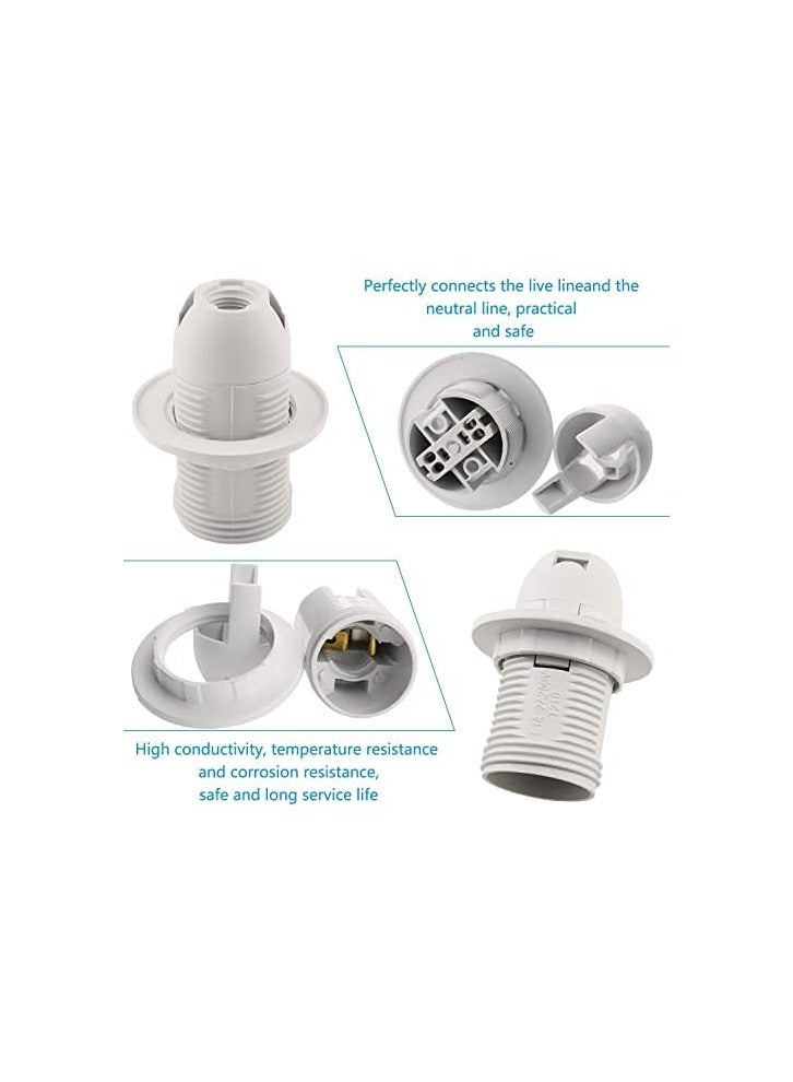 إيروريكس حامل مصباح، 10 قطع من حامل المصباح اللولبي، محول لمبة الإضاءة 250 فولت 2 أمبير، موصلية عالية، مقبس E14، وحلقة استبدال - Image 3