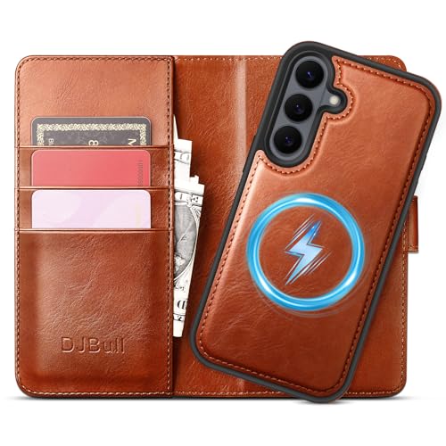 DJBull 2-in-1 Detachable Wallet Case for Samsung Galaxy S26 Plus RFID Blocking Flip Folio with Card Holder | PU Leather Shockproof Protective Cover Women Men for Samsung S26Plus Phone Case Light Brown - Image 1