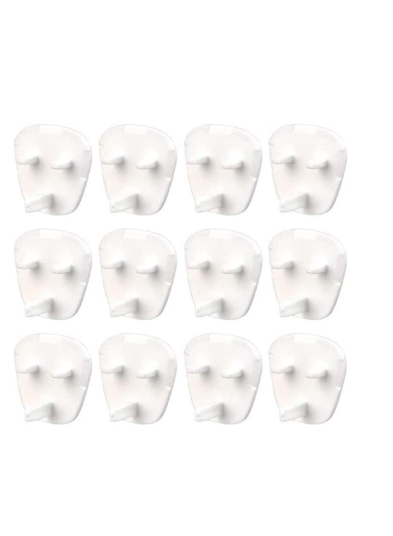 12 Pieces White Socket Covers, Child Safety Electrical Outlet Socket Protectors Plug Covers Safety Outlet Caps  for Children At Home and School  - Image 1