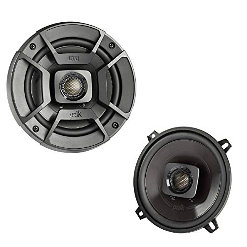 Polk Audio DB522 DB Series 514 Coaxial Speaker for Car Marine 2Way Boat Car Audio Speaker 5522kHz Frequency Response Polypropylene Woofer Cone 34 Silk Dome Tweeter Easy Installation