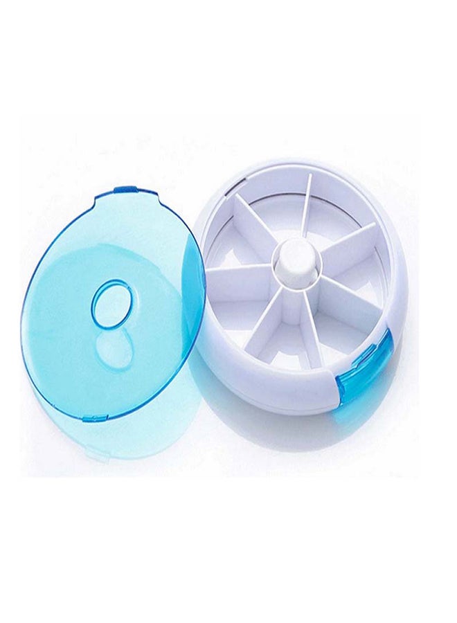 Loquat One Round Seven Plastic Pill Box Blue 3x5centimeter - Image 2