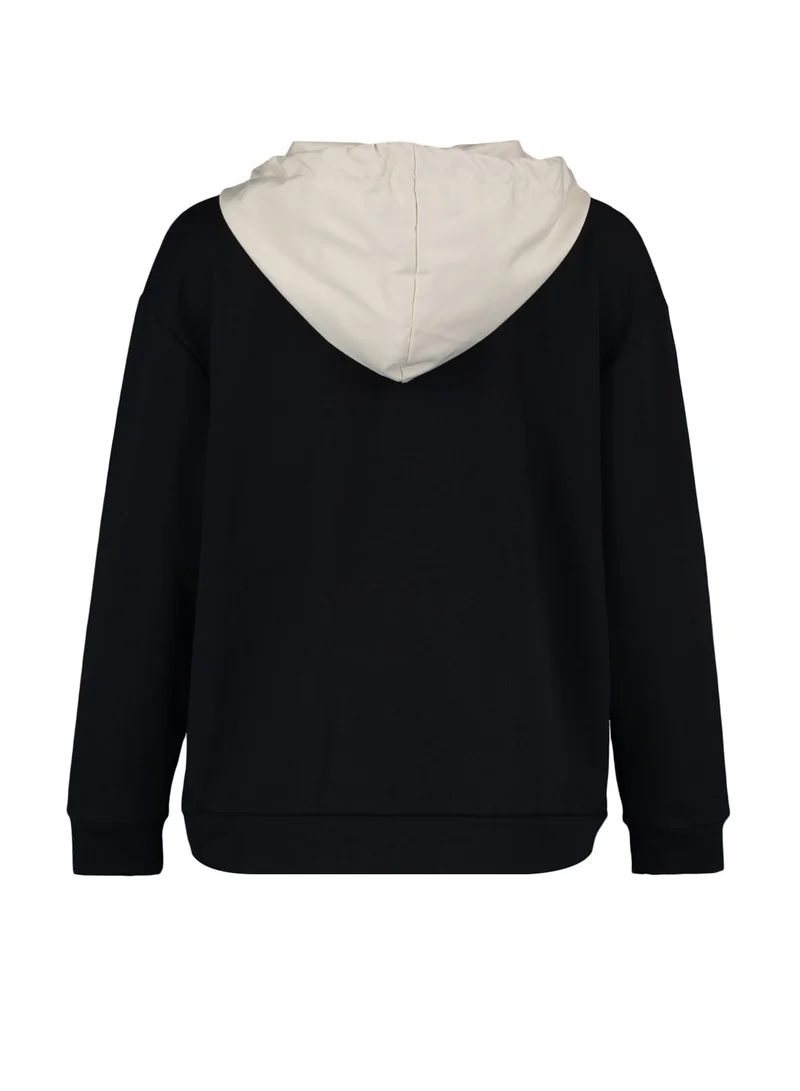 trendyol Zip Detail Knitted Hoodie