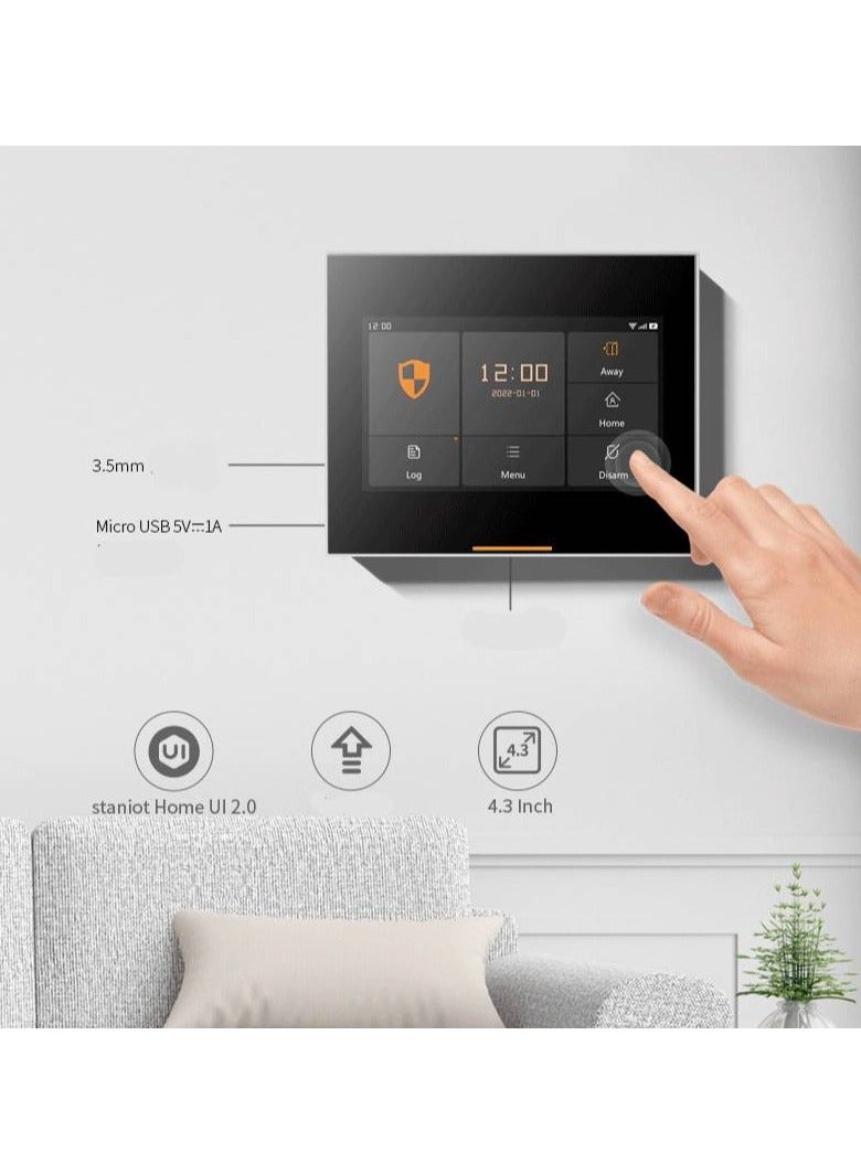 TUYA Smart Anti-Theft Alarm System with WiFi and GSM Dual Network 4.3 Inch Color Touch Screen - Image 1