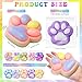 Arrowbash 10 Pack 5 Inch Giant Cat Paw Taba Squeeze Big Cat Paw Squeeze Colorful Large Taba Soft Silicone Handmade Stretchable Springy Gifts for Adult Office Stress Relief Birthday Novelty Plush - Image 4