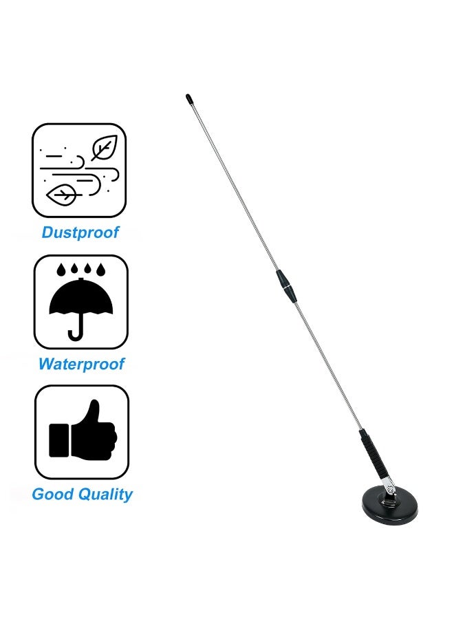 Universal Car AM/FM Radio Antenna 70cm Magnetic Base Aerial with Inner Copper Coil  Strong Signal Reception  Waterproof & Dustproof Design  Quick Installation for Car, SUV, Truck & Van - Image 2