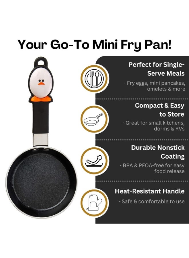 joie Joie Mini Egg Frying Pan, Small Nonstick Skillet, Heat-Resistant Handle, Perfect Breakfast for One, Ideal for Egg Sandwiches and Pancakes, 4.5 Inch, BPA-Free, PFOA-Free  - Image 2