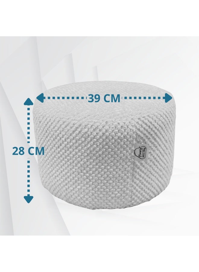 PixelsBeanBag Round Ottoman, for Living Room and Bedroom - Image 4