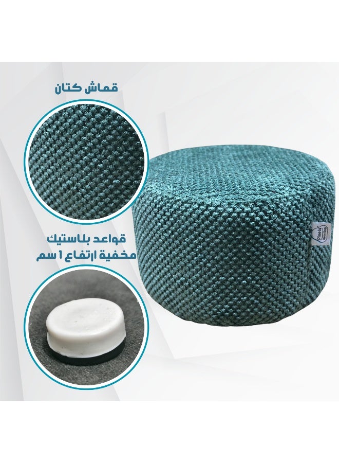 PixelsBeanBag Round Ottoman, for Living Room and Bedroom - Image 3
