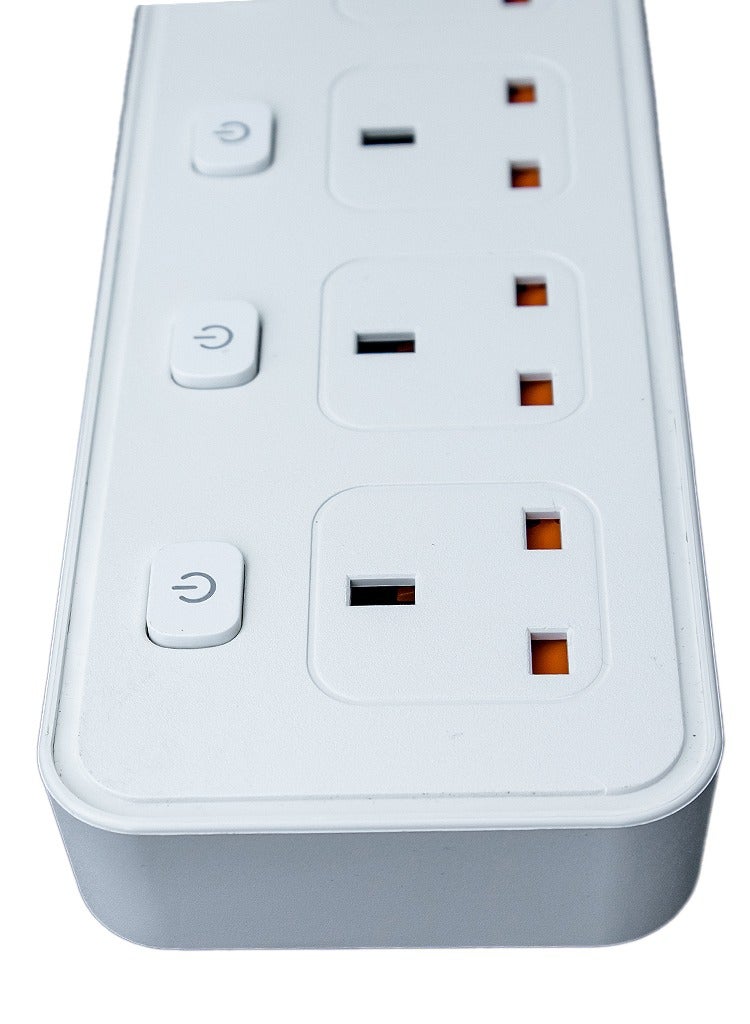 MP BLBERRI mpBLBERRI BLB-EX852 Power Socket 3250w 3 Meter White | 4 Sockets | 4 PD Output | 2 USB Output - Image 3