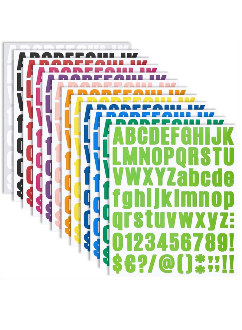 SYOSI 12 Sheets Self Adhesive Vinyl Letter Alphabet Number Stickers Mailbox Numbers Sticker for Mailbox Signs, Residence, Window, Door, Cars, Trucks, Home, Business - Image 1