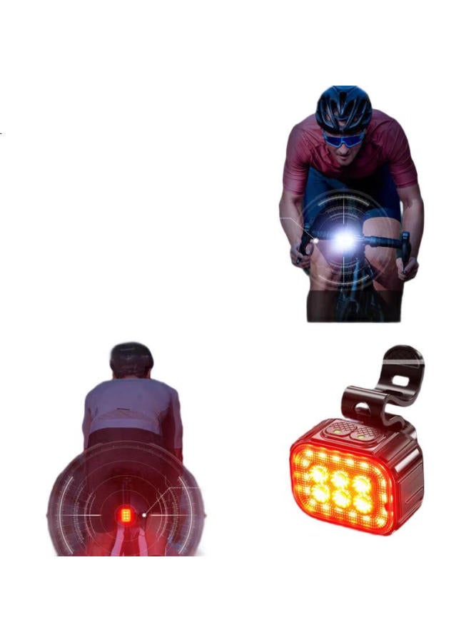 Forever Yongjiu Bicycle Front And Rear Light Combination, Upgraded Version, Night Riding Illumination, Waterproof, Safety Warning, Car Light, Mountain Bike, Children'S Bike, Cycling Equipment Accessories, Rechargeable Front And Rear Lights - Image 2