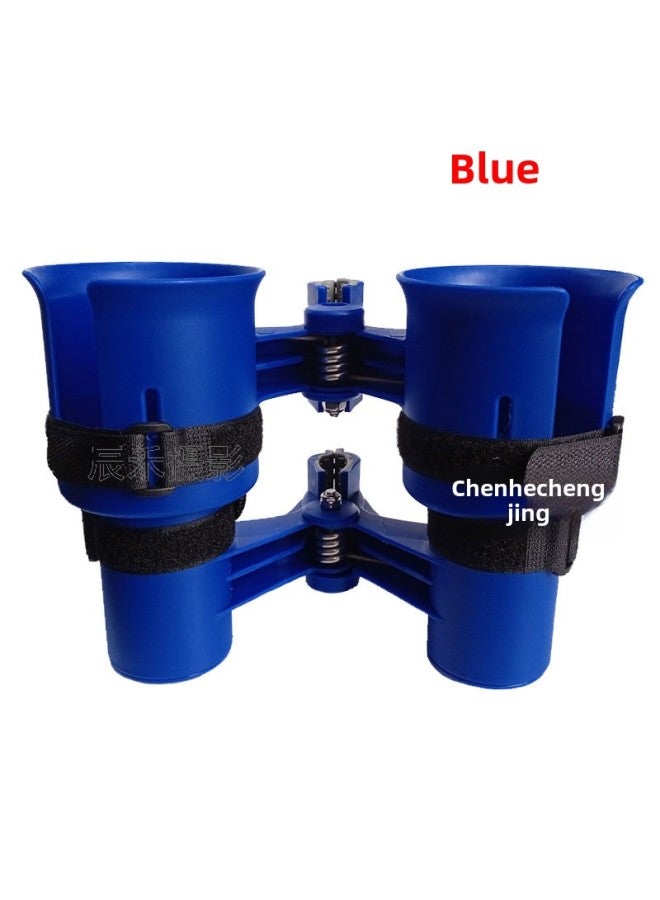 Generic BT.ROBOCUP Director Car Cup Holder Cup Holder Light Recording Actor Set Outdoor Fishing Net Red Live Broadcast-Body Color:Blue Cup Holder  - Image 1