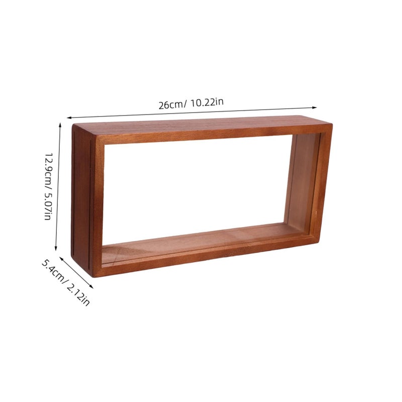 Natural Walnut Wooden Dried Flower Shadow Box for Floral Art Home Decor - Image 5