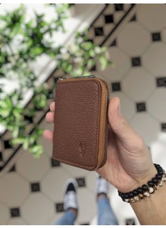 VISSO 661 Zippered Credit Card Holder Model Genuine Leather Bag Personalized Card Holder Wallet For Men & Women HAZELNUT GUTTY  - Image 2