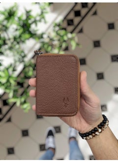 VISSO 661 Zippered Credit Card Holder Model Genuine Leather Bag Personalized Card Holder Wallet For Men & Women HAZELNUT GUTTY  - Image 4