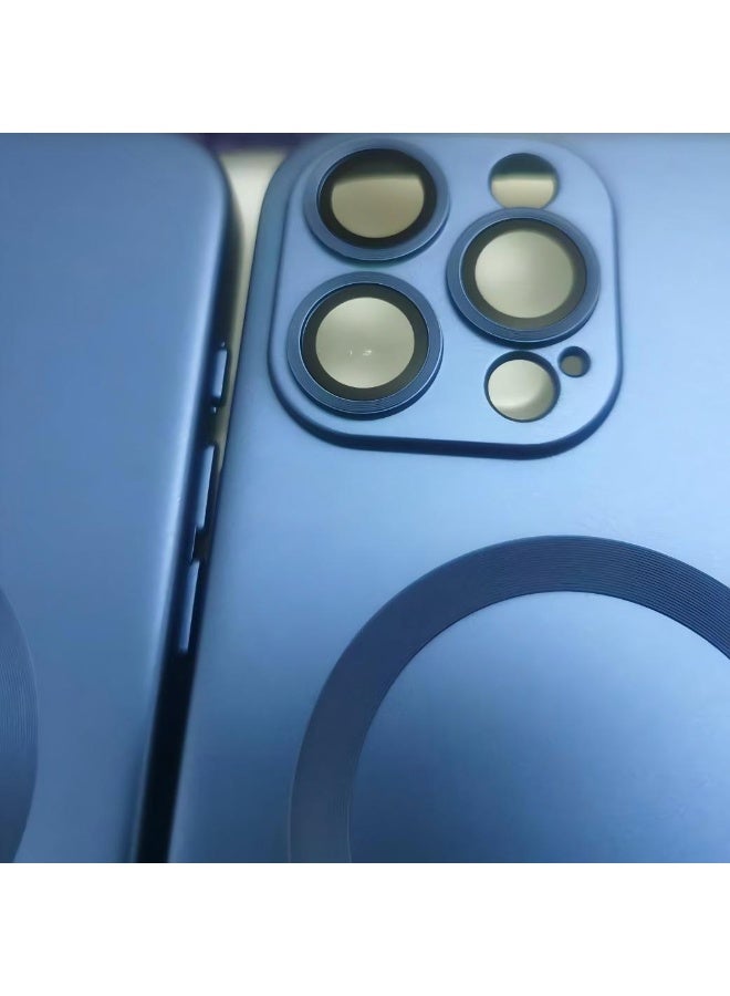 غطاء iPhone 16 /16Pro/16Pro Max، جراب MagSafe مع شحن لاسلكي مغناطيسي، حماية عدسة زجاجية ناعمة غير لامعة - Image 5