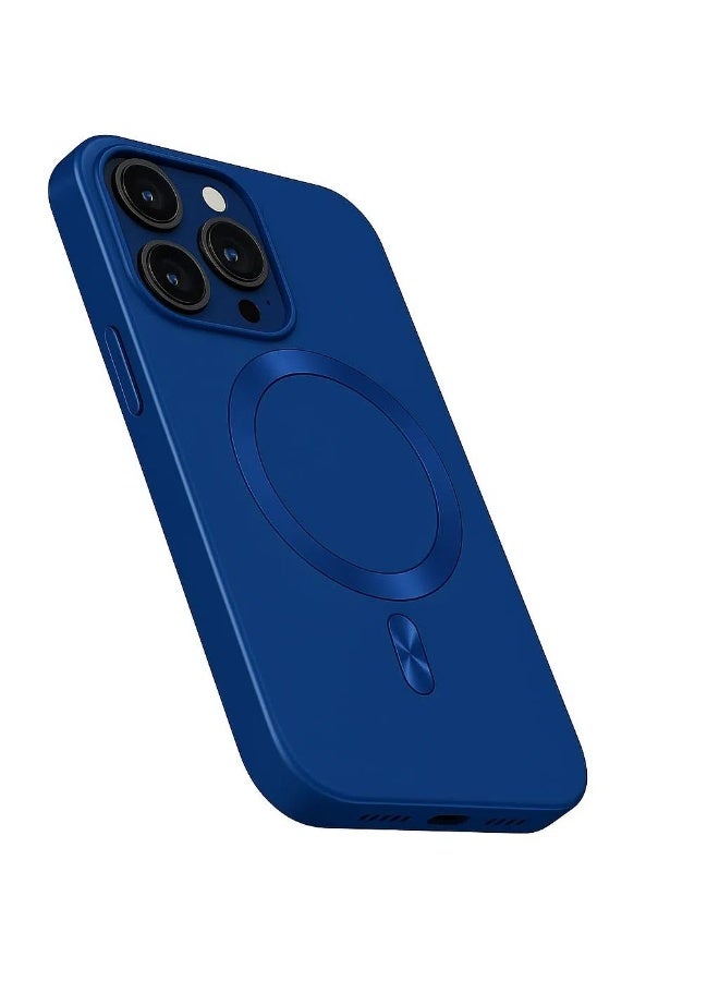 غطاء iPhone 16 /16Pro/16Pro Max، جراب MagSafe مع شحن لاسلكي مغناطيسي، حماية عدسة زجاجية ناعمة غير لامعة - Image 2