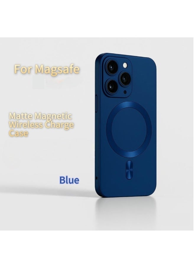 غطاء iPhone 16 /16Pro/16Pro Max، جراب MagSafe مع شحن لاسلكي مغناطيسي، حماية عدسة زجاجية ناعمة غير لامعة - Image 3