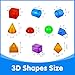 Odoorgames 60 Pieces 3D Shapes for Teaching Geometric Solids for Kids Light Table Manipulatives Translucent Toys - Image 3